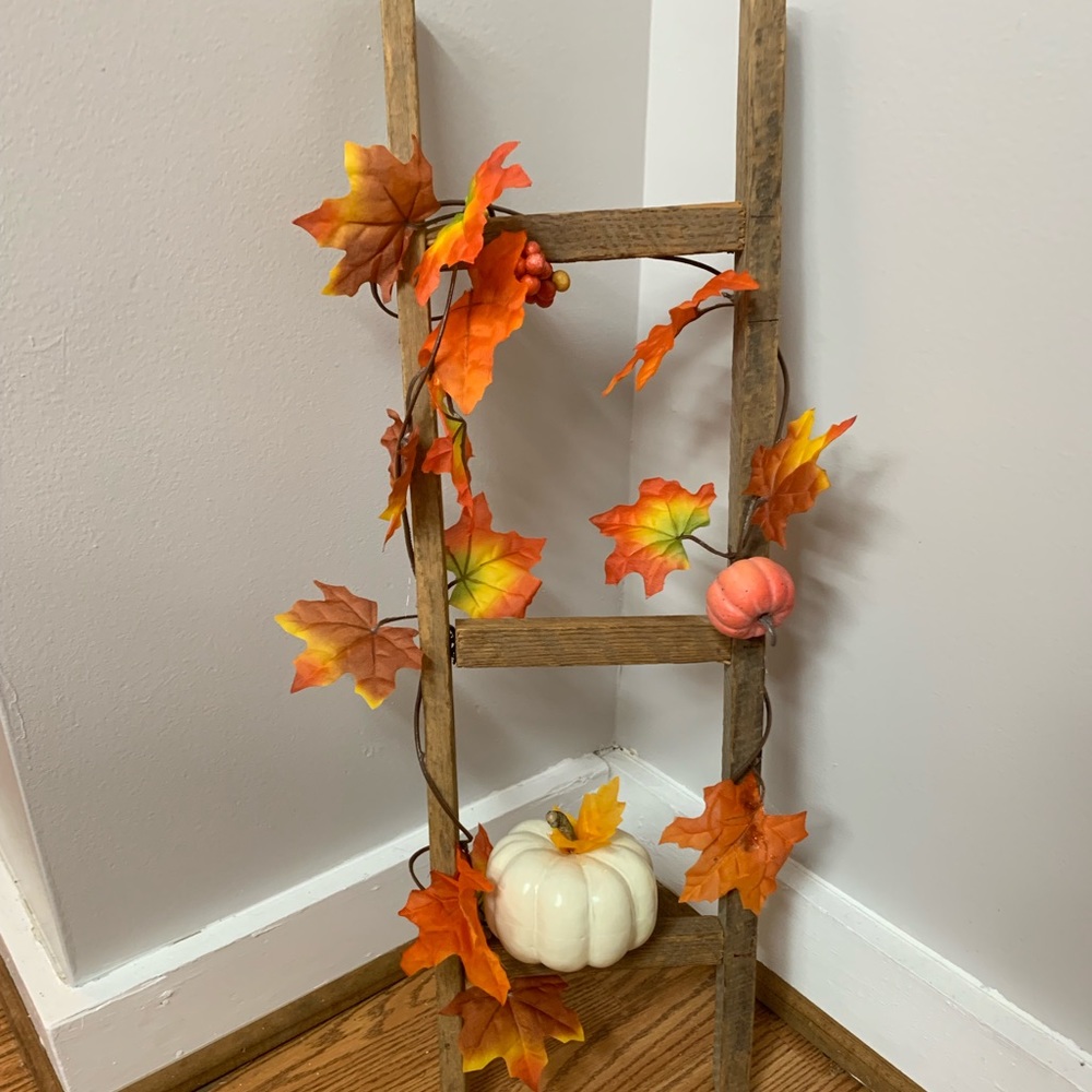 Homemade Decorative Farmhouse Tobacco Stick Ladder